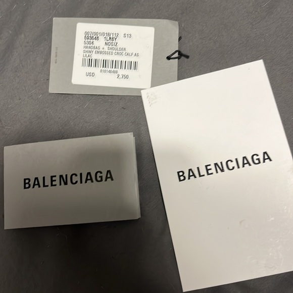 Authentic lilac small hourglass designer balenciaga bag - Picture 3 of 7